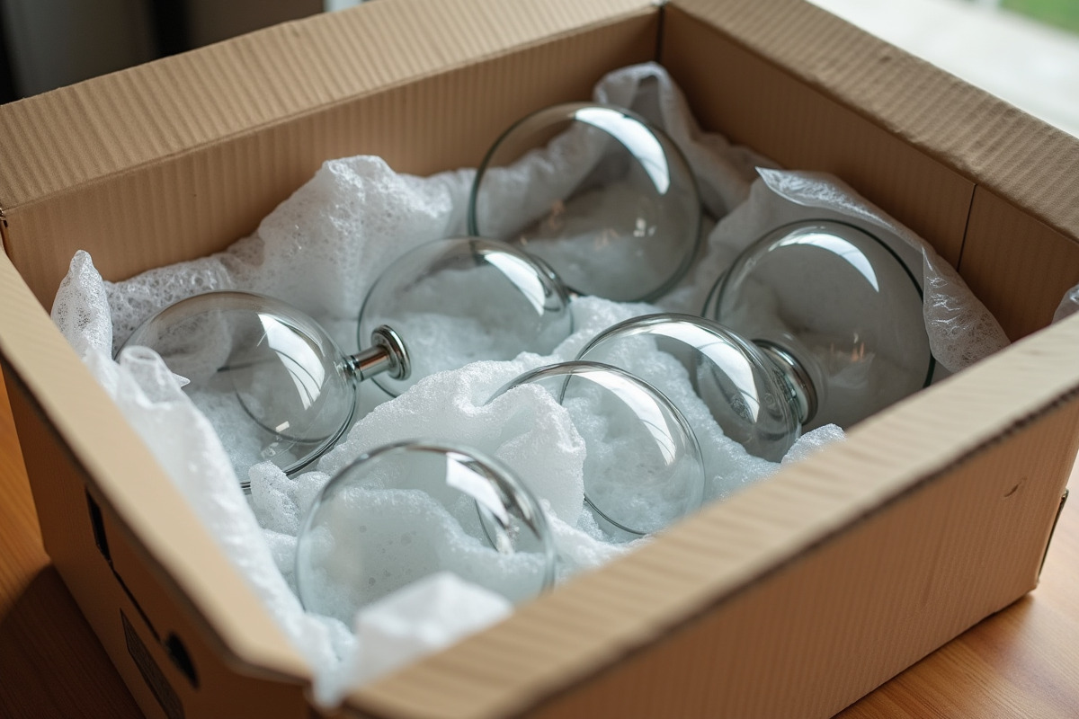 packing glasses