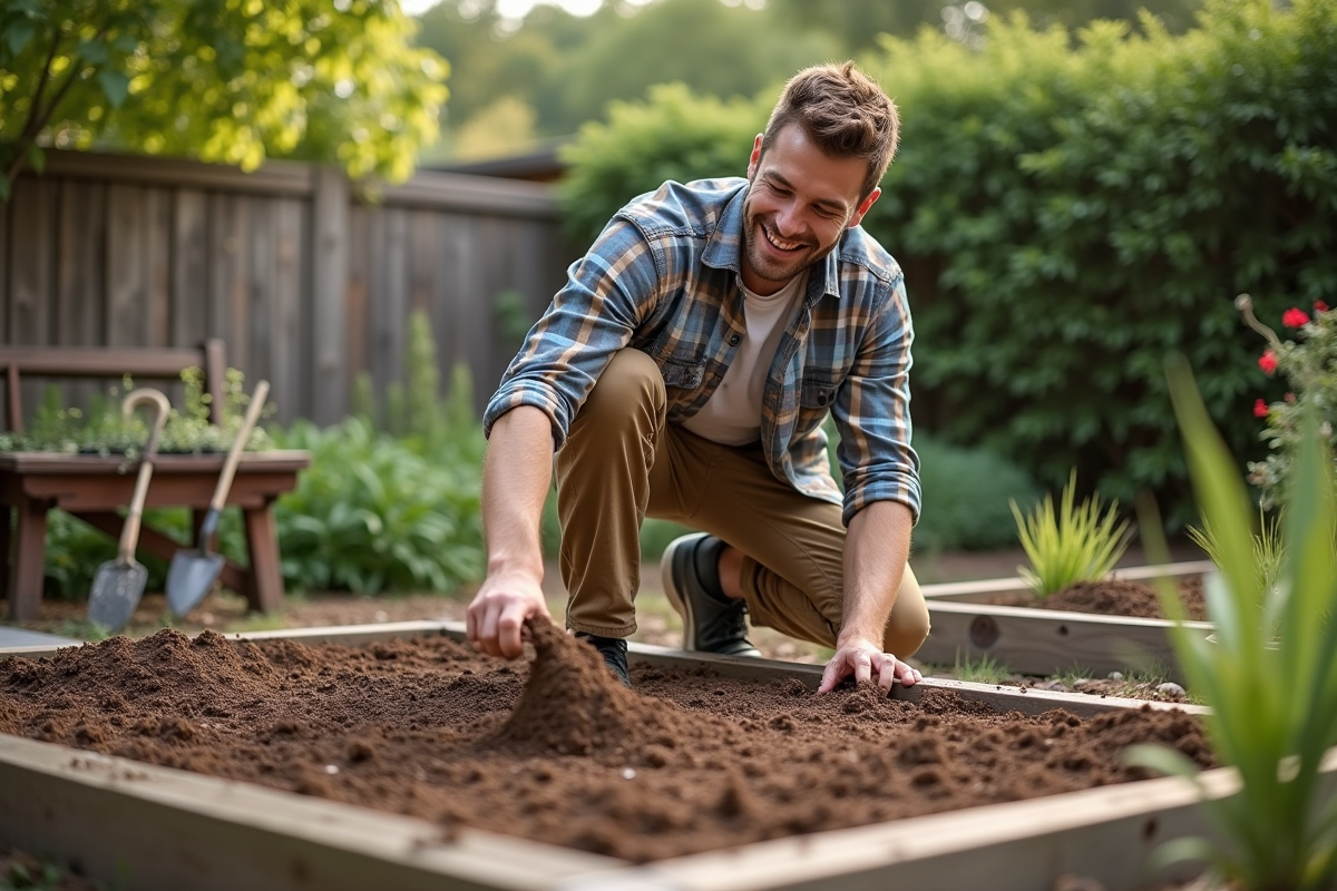 Jeune homme en extérieur en train d